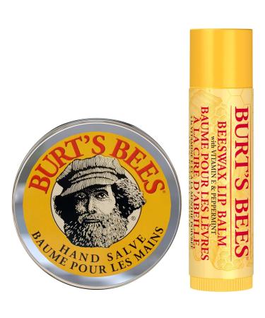 Burt's Bees A Bit of Burt's Bees Beeswax Lip Balm and Hand Salve Gift Set Natural Origin Skin Care and Lip Care 2-Piece Set 0.15 oz./0.3 oz. - Buy Online on GoSupps.com
