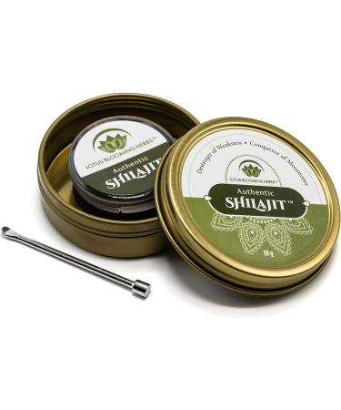 Lotus Blooming Herbs Authentic Shilajit - Pure Himalayan Resin (10g) - Potent & Genuine Yoga Nutrition Supplement - Buy Online on GoSupps.com