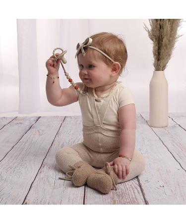 Adora Baby Gifts Silicone Pacifier Clip - Saddle Rust | Baby Pacifier Holder for Boys and Girls - Buy Online on GoSupps.com