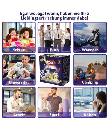Koza Banana Milk Instant Beverage Powder - 50 Individually Packaged Sticks | Hot & Cold Drink | Turkish Tea | Iced Tea | Fruit Tea - Buy Online on GoSupps.com