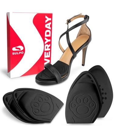 Sulpo 2 pair of bale poles for too big shoes - fits in almost every shoe - pads against foot pain from Eva foam - sponge heel cushion toes handle liner toe filler (uni lace black) uni lace black