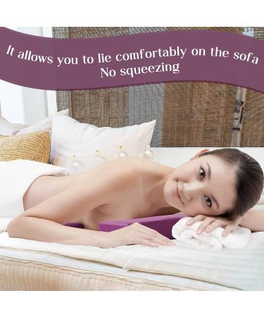 Easy Spa Massage Table Breast Pillow | Bust Sizes AA-C | Comfort Bolster Wedge Prone Pillow in Purple - Buy Online on GoSupps.com