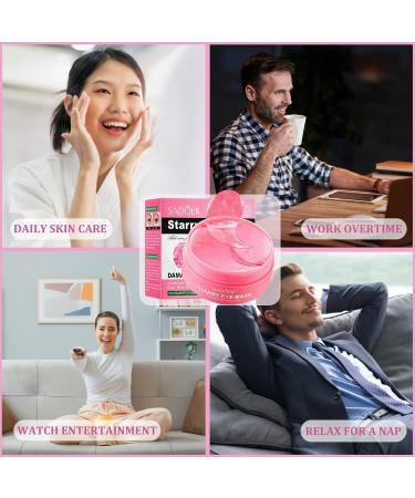 Under Eye Collagen Patches - Dark Circles & Puffy Eyes Treatment - 30 Pairs (Rose) - Buy Online on GoSupps.com