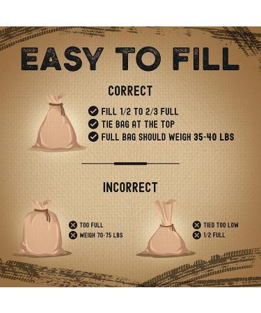 Woolsacks Sand Bags | 100% Natural Burlap Sandbags for Flooding & Emergencies | Heavy Duty Military Grade CID A-A-52141 | 50 Lb. Capacity | 14 x 26 | Pack of 1 - Buy Online on GoSupps.com
