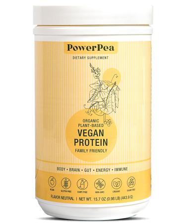 Plant Based Vegan Protein Unflavored- USDA Organic with Vitamins Fiber Omega 3 Turmeric Kids Nutrition Non-GMO Dairy Free Allergen Free Sugar & Gluten Free