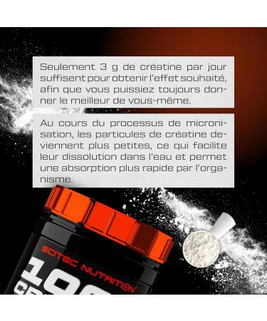 Scitec Nutrition 100% Creatine Monohydrate - Vegan - 3g par portion - Boost de performance pour les exercices de haute intensit - 500g non aromatis Sans saveur 500g - Buy Online on GoSupps.com