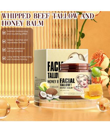 Whipped Beef Tallow & Honey Balm - Grass Fed Face Cream & Moisturizer for Skin Care - Buy Online on GoSupps.com