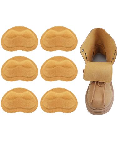 Space Lion Leather Heel Pads Liner Cushions Inserts for Loose Shoes  Improved Shoe Fit and Comfort Prevent Heel Slip and Blister(3 Pairs  Khaki)