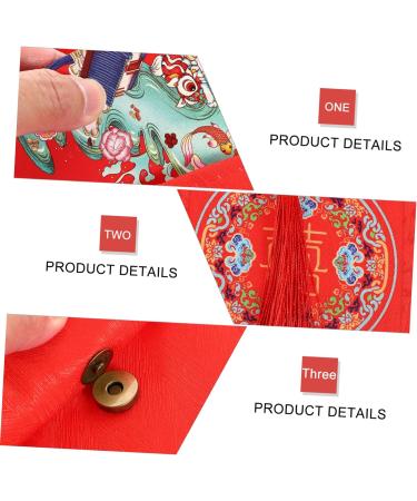 MAGICLULU 2 Pcs Tassel Fabric Red Envelope Hongbao Envelopes Lucky Money Packets Chinese New Year Red Packet Purses for Weddings Red Purse Wedding Cloth Envelopes Money Bag Brocade Christmas Assorted Color 1x2pcs 18X10.5CMx2pcs - Buy Online on GoSupps.com