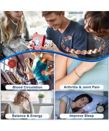 Shop Copper Magnetic Bracelets for Women | Arthritis Relief Adjustable Bangle Magnetic Therapy for Carpal Tunnel - 99.99% Pure Copper Bangles for Men - Buy Online on GoSupps.com