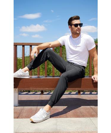 MASKERT Men's Cargo Joggers Lightweight Hiking Pants - Black, X-Large - Buy Online on GoSupps.com