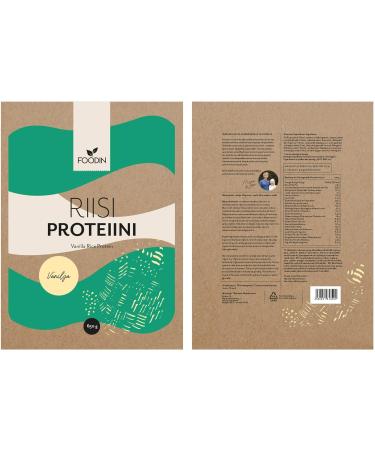 FOODIN Rice Protein Powder Vanilla 650g - Gluten-Free Vegan Made from Germinated Rice No Artificial Sweeteners - Buy Online on GoSupps.com