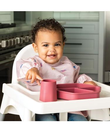 Tiny Twinkle Training Cup 2 Pack - Silicone Cups for Baby Led Weaning - Soft Open Cup for Independent Drinking (Pink Burgundy) - Buy Online on GoSupps.com