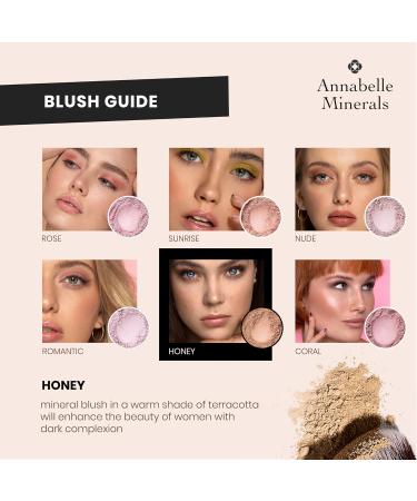 Annabelle Minerals Satin Honey Rouge - Natural Mineral Powder Makeup - Highly Pigmented Long-Lasting Vegan - All Skin Types - 4G - Buy Online on GoSupps.com