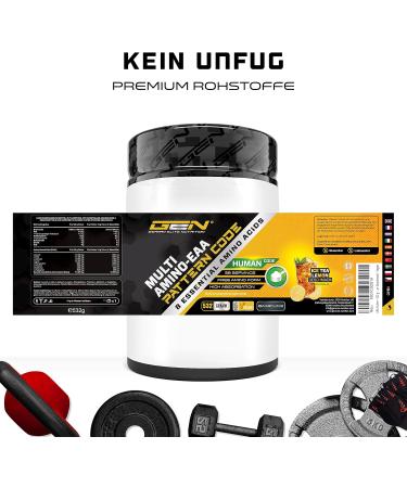 EAA Powder 532g - Ice Tea Lemon Flavor | Human Code | All 8 Essential Amino Acids | Vegan Amino Workout Drink | Delicious Taste - Buy Online on GoSupps.com