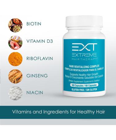 Hair Loss Supplements with Biotin & Vitamins - 60 Capsules for Hair Growth - Buy Online on GoSupps.com
