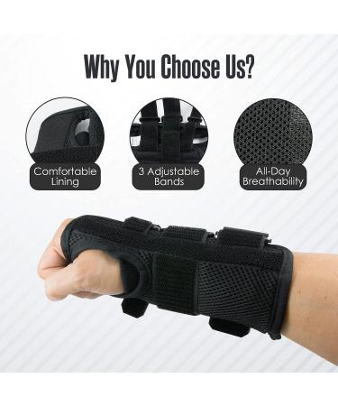 Wrist Brace Carpal Tunnel Splint Supports Pair Small/Medium - Pain Relief, Reduced Recovery Time, Compression for Sprain, Arthritis, Tendinitis - Buy Online on GoSupps.com