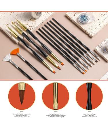 32 PCS Oneleaf Nail Art Brushes Set for U V Gel, Acrylic, Liner, Dotting, Dust Brush - Dual End Drawing Pen - Nail Design Kit for Salon & Home Use - Buy Online on GoSupps.com