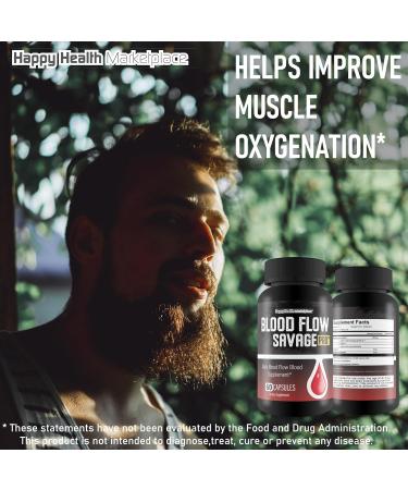 Blood Flow Savage Pro - Our Best Blood Flow Capsules - Healthy Blood Flow Natural Formula - Support Men Blood Flow Savage Grow Max Your Body Circulation - Mens Blood Flow Supplement Max Blood Flow - Buy Online on GoSupps.com