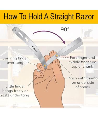 Foxian Straight Razor - High-Quality Stainless Steel Beard Knife for Precise Wet Shaving | Extra Sharp Barber Razor - Buy Online on GoSupps.com