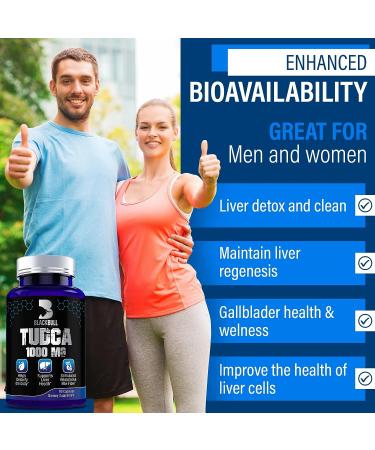 Blackb ll TUDCA 1000mg Capsules with Milk Thistle Liver Detox - 45 Day Supply - Buy Online on GoSupps.com