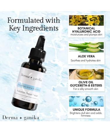 Derma ganika Vitamin C & Niacinamide Serum + Hyaluronic Acid Serum for Face & Neck - Buy Online on GoSupps.com
