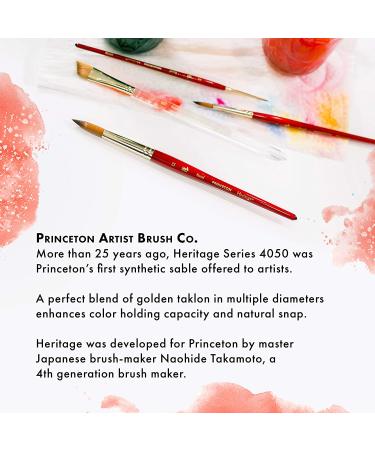 Princeton Heritage 4050 Synthetic Sable Watercolor Angle Shader Brush - 1/4 Inch - Buy Online on GoSupps.com