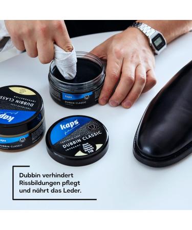 Kaps Quality Shoe Dubbin Wax 100ml - Black Leather Nourishment & Waterproofing - Buy Online on GoSupps.com