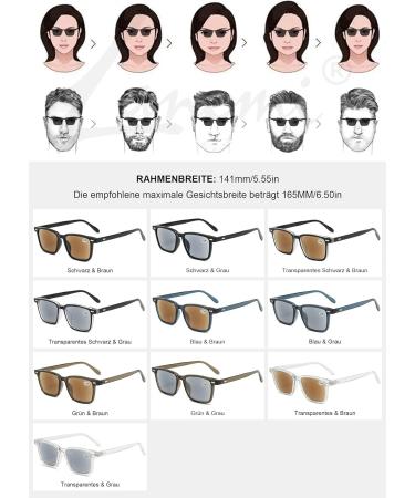 Buy Lanomi Blue Light Filter Reading Glasses - Stylish Sun Protection for Men & Women - Rectangular Gray Lens with Black Transparent Frame - 2.0x Visual Aid - International Shipping Available - Buy Online on GoSupps.com