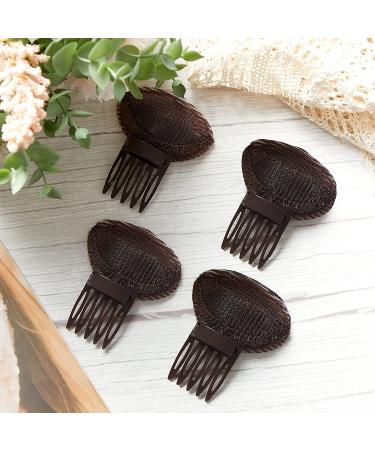 Invisible Fluffy Hair Pad Sponge Clip Set for Women - Brown - Buy Online on GoSupps.com