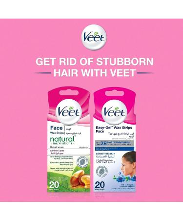 Veet EasyGrip 20 Wax Strips with 4 Perfect Finish Wipes for Face - Buy Online on GoSupps.com
