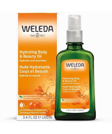 Weleda Hydrating Sea Buckthorn Body and Beauty Oil - 3.4 fl oz | Plant-rich Formula with Sesame Oils - Buy Online on GoSupps.com
