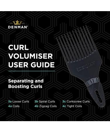 Jack Dean by Denman Black Curl Volumiser Comb - D17 for Styling, Defining and Enhancing Curls - Buy Online on GoSupps.com
