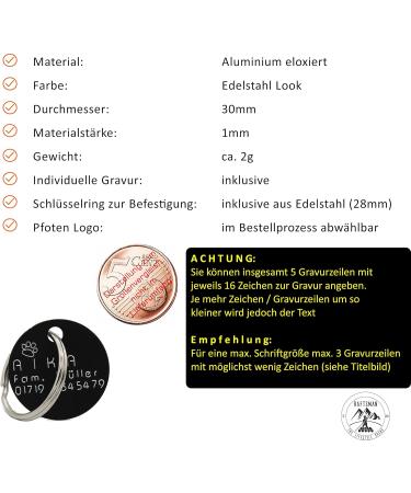 Personalized Black Matte Dog Tag with Diamond Engraving - Custom ID & Address Tag - Unique Engraved Pet ID Plate - Buy Online on GoSupps.com