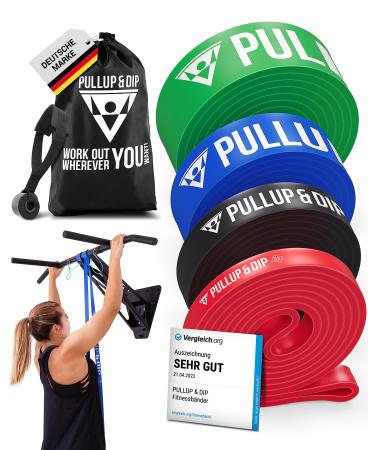 Pullup & DIP fitness straps Resistance tapes with bag door anchor (at sets) and exercise guide - individually & in the inexpensive set pull -up band fitness band for calisthenics extra light (red) - Buy Online on GoSupps.com