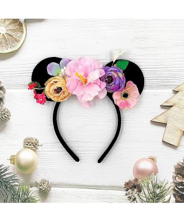JUTTIRA Flowers Mouse Ears Headband - Floral Headwear for Kids & Adults - Buy Online on GoSupps.com