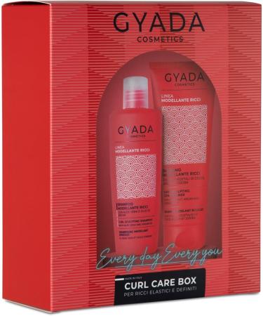  GYADA COSMETICS GYADA COSMETICS CURL CARE BOX Gift Set for Curly Hair Shampoo and Conditioner Aloe Vera Juice Flaxseed Oil Coconut Argan & Jojoba 250ml + 200ml - Buy Online on GoSupps.com