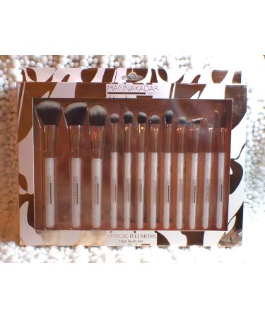 Manna Kadar Optical Illusion Makeup Brush Set 12 Pieces White