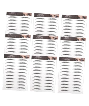 Ipetboom 10pcs Imitation Eco Eyebrow Sticker Ladies Hair Beauty Stickers