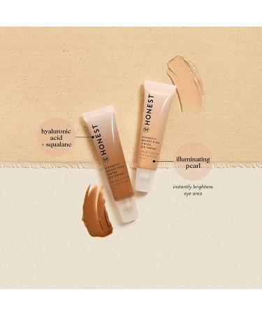 Honest Beauty Bright Eyes Tinted Eye Cream Sandstone | Hyaluronic Acid + Squalene | EWG Certified, Dermatologist Tested, Vegan & Cruelty-Free | 0.5 fl. oz - Buy Online on GoSupps.com