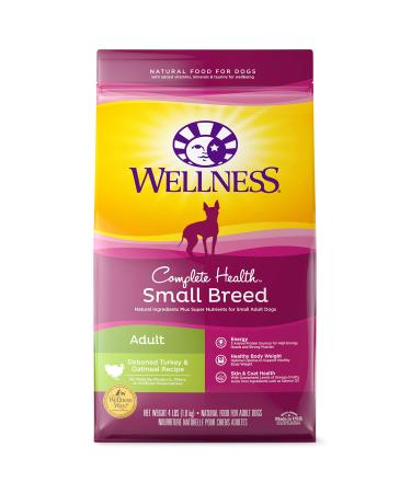 Wellness Complete Health Small Breed Dry Dog Food with Grains, Natural Ingredients, Made in USA with Real Turkey, for Dogs Up to 25 lbs (Puppy, Adult, & Senior Recipes) Adult: Turkey 4 Pound (Pack of 1) - Buy Online on GoSupps.com
