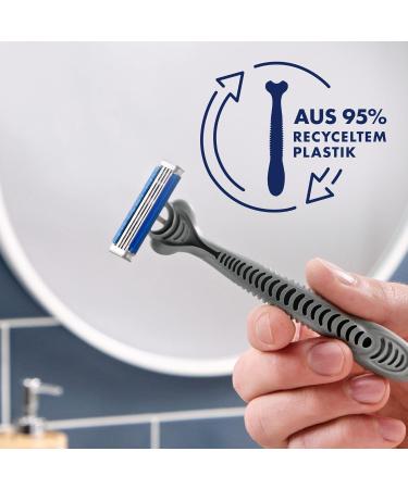Buy Gillette Sensor3 Recycled Disposable Razors - 8 Pack | Eco-Friendly Wet Razors with 3-Fold Blades | 95% Recycled Plastic - Buy Online on GoSupps.com