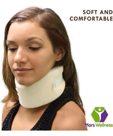 Mars Wellness Soft Neck Brace - Medical Cervical Collar for Neck Pain Relief - Adjustable Foam Brace for Stability Post Surgery - 2.5 Inch - Pack of 1 - Buy Online on GoSupps.com