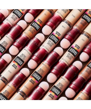 Maybelline New York Sponge Applicator & Erase Age Corrector Concealer 2-Pack | Instant Anti-Age Dark Circles 07 Sand + 01 Light - Buy Online on GoSupps.com