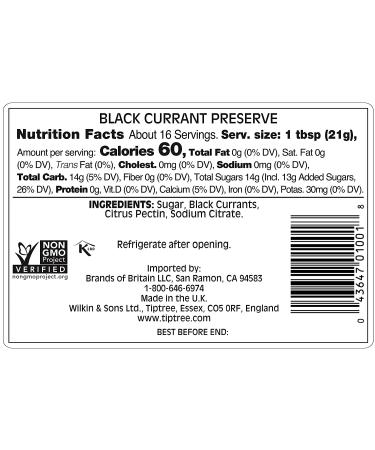 Tiptree Black Currant Preserve 12oz Jar - Pack of 1 | Black Currant Spread - Buy Online on GoSupps.com