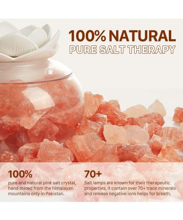 Essential Oil Diffusers & Salt Lamps | YeeQue Lotus Aromatherapy Diffuser - Himalayan Pink Crystal Auto Shut-Off 7 Colors LED Light for Home & Office - Buy Online on GoSupps.com