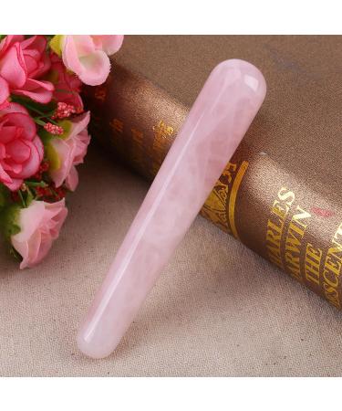 Rose Quartz Gua Sha & Jade Massage Tool - 1 Piece Polished Crystal Staff for Health & Relaxation | International Shipping Available - Buy Online on GoSupps.com