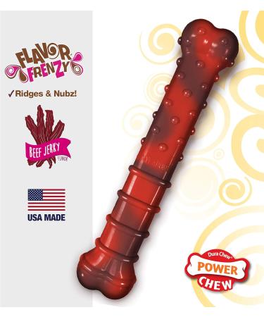 Buy Nylabone Dura Chew Beef Jerky for Heavy Chewing Dogs - Large Multi-Colored Chew Bone for Dogs up to 23 kg | International Shipping Available - Buy Online on GoSupps.com