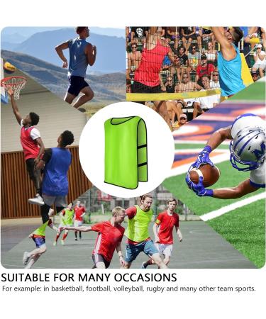 Brooman Scrimmage Training Vest 12 & 24 Pack - Soccer Practice Pinnies for Kids, Youth, and Adults in Lime - Large Size - Buy Online on GoSupps.com
