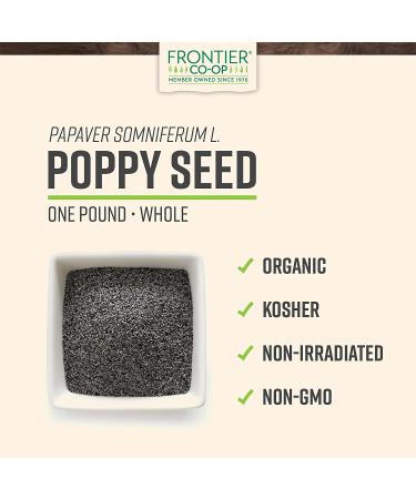 Frontier Co-op Organic Whole Poppy Seed 1lb - Buy Online on GoSupps.com